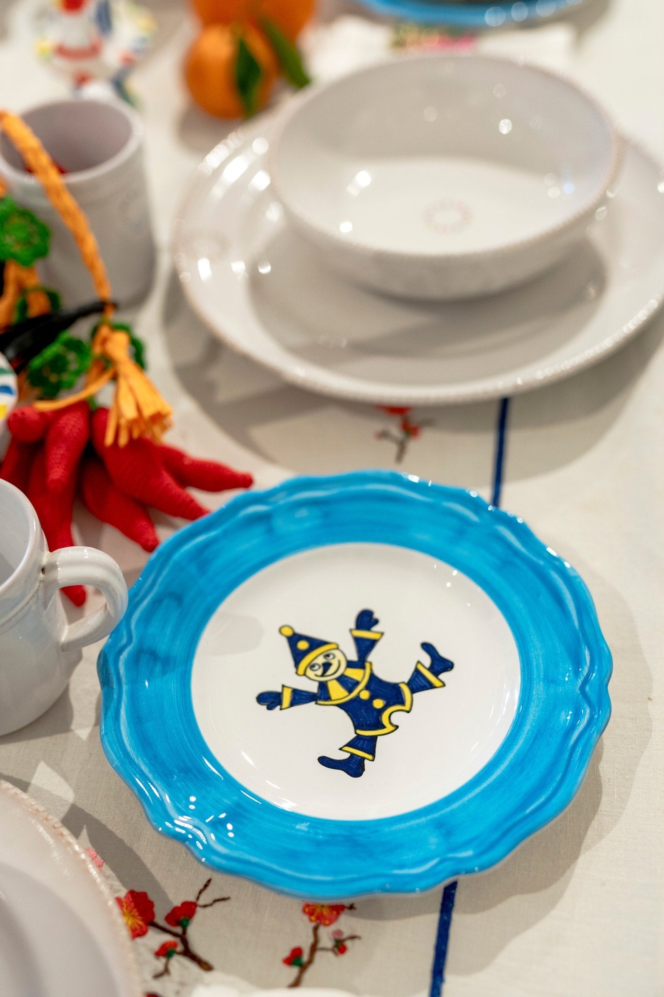 Plate - Timeless Pearly x Popolo Pinocchio blue