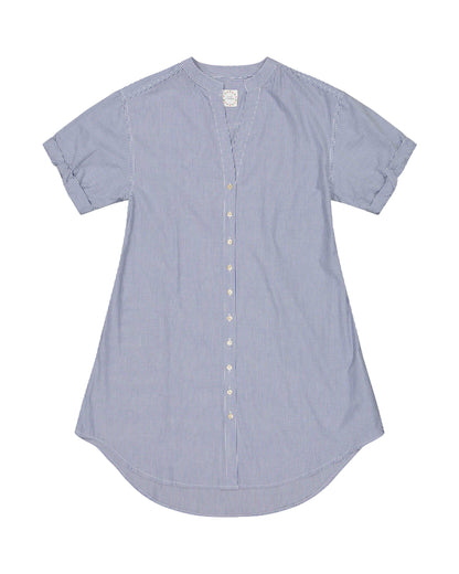 Dress - Gina Dress BLue & white thin Lines