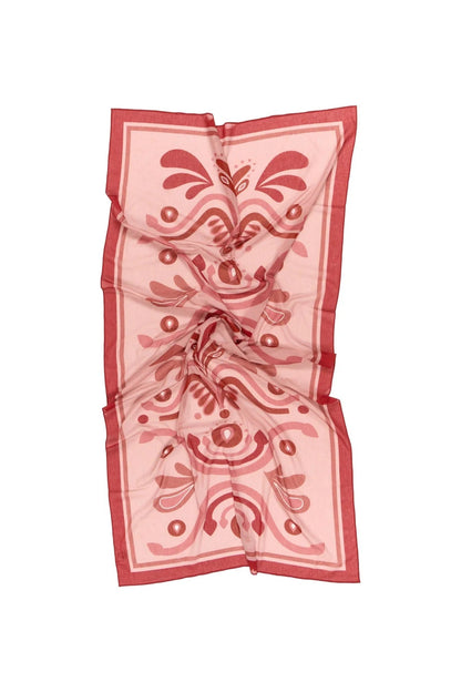 Scarf - Stole Baroque Print Pink