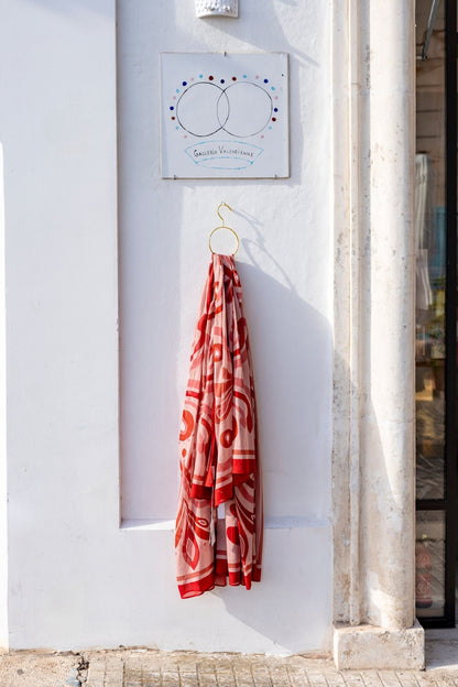 Scarf - Stole Baroque Print Pink