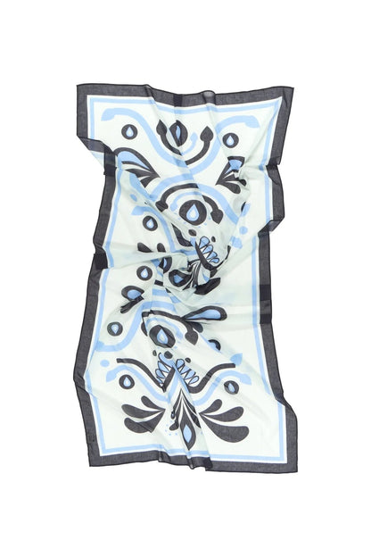 Scarf - Stole Baroque Print White