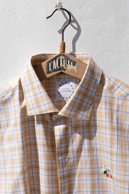 Shirt Men - Classic Madras Beige