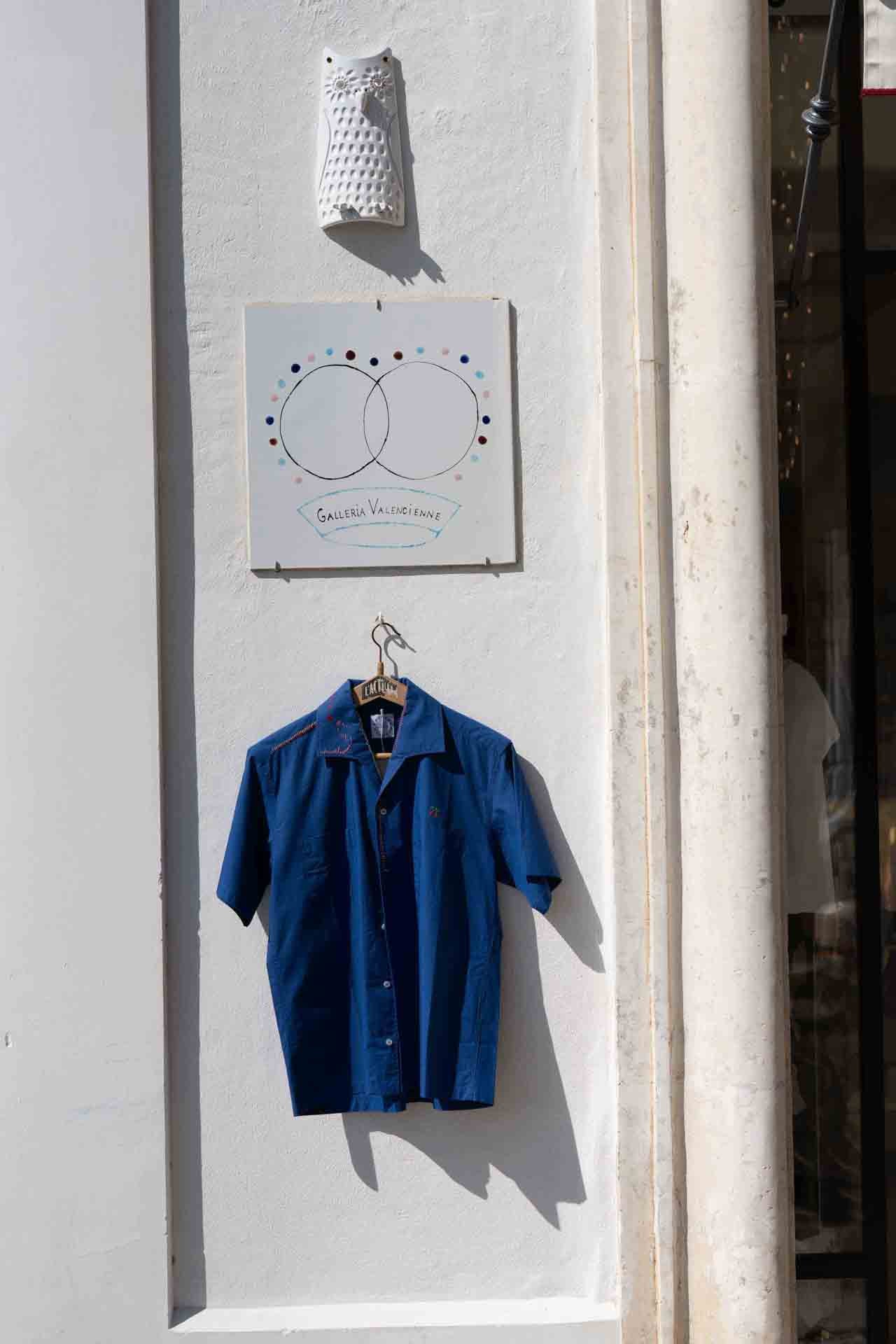 Shirt Men - Cuban Collar Embroidery Shirt Total Eclipse