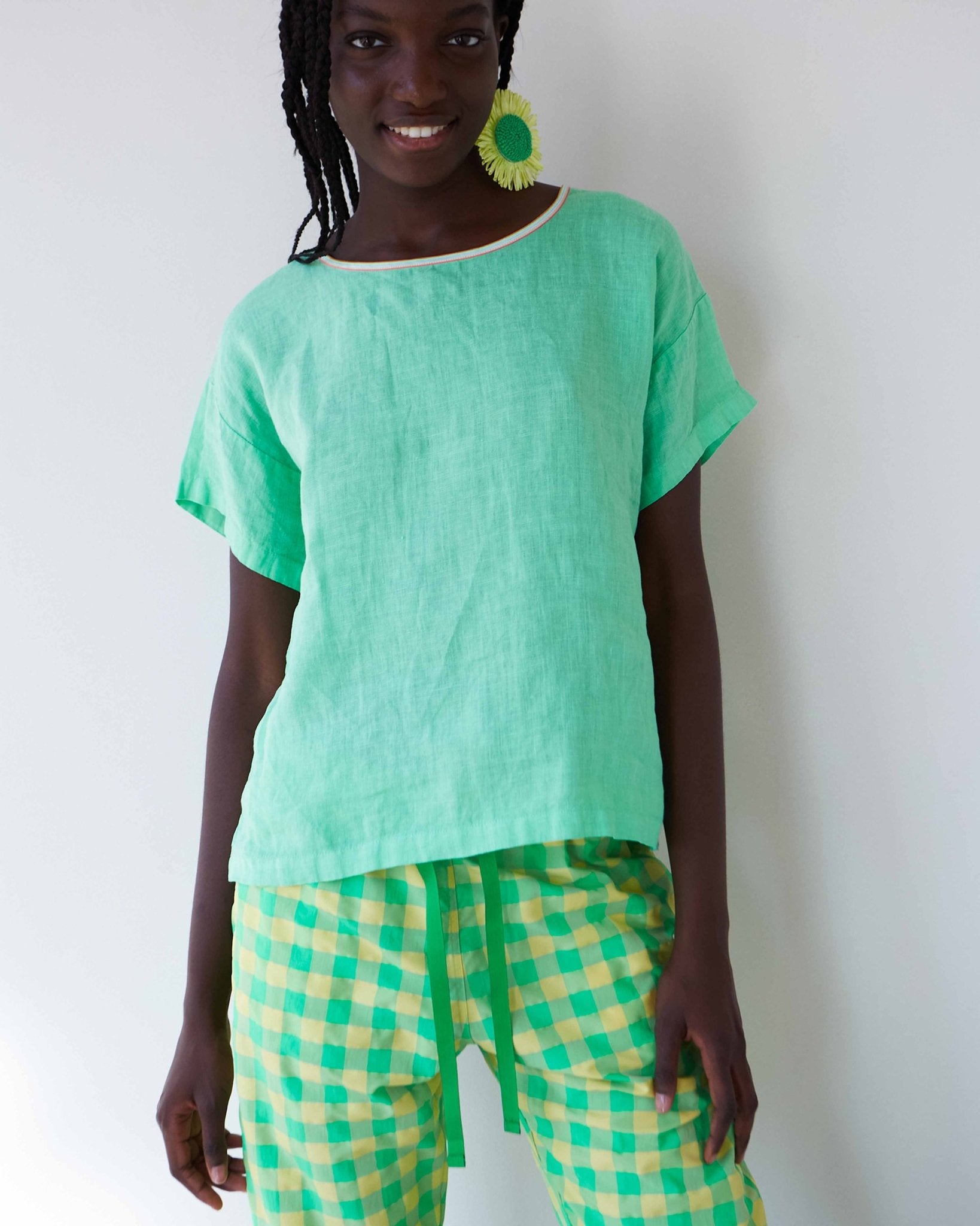 Shirt Women - CUERPO Flake Linen Menta