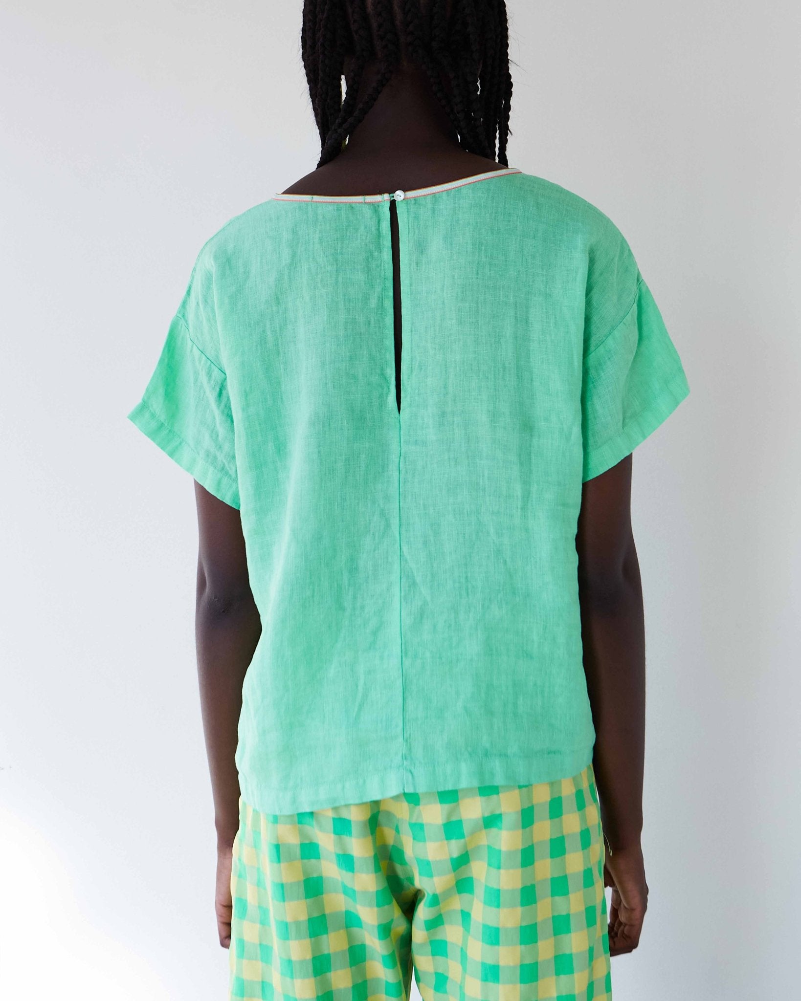 Shirt Women - CUERPO Flake Linen Menta