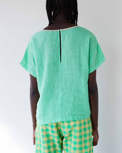 Shirt Women - CUERPO Flake Linen Menta