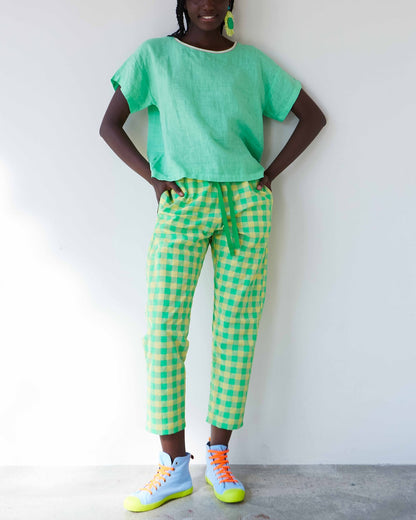 Shirt Women - CUERPO Flake Linen Menta