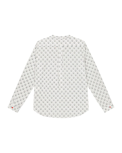 Shirt Women - Mao shirt with our Logo GV print red cherry embroidered