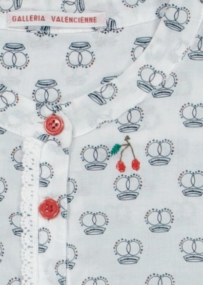 Shirt Women - Mao shirt with our Logo GV print red cherry embroidered