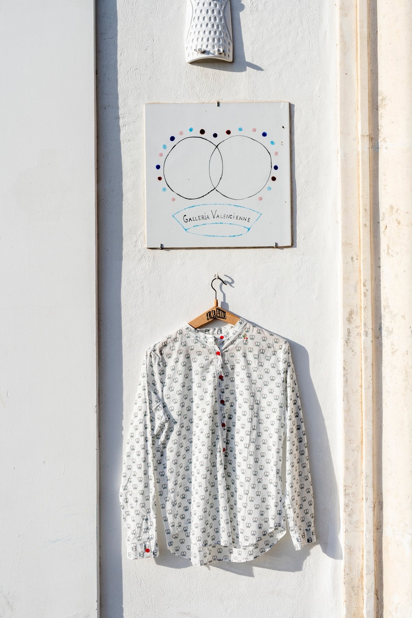 Shirt Women - Mao shirt with our Logo GV print red cherry embroidered