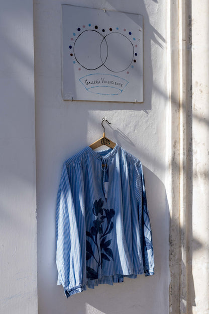 Shirt Women - Venaco shirt Orchids Print Blue