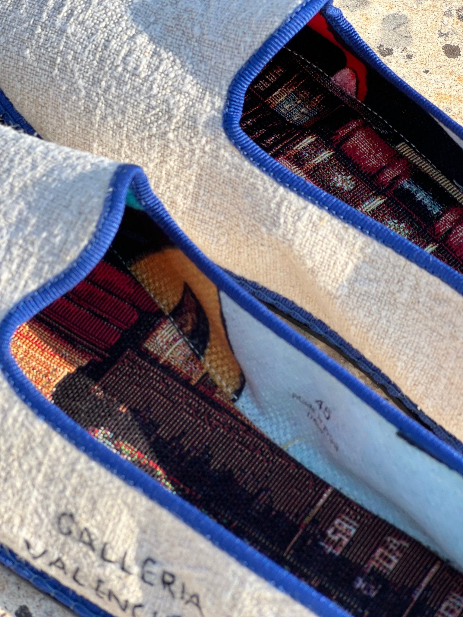 Shoes Men - Friulane Electric Blue Embroidery x GV