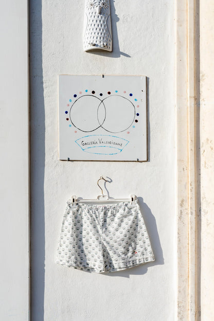 Shorts - Logo Print GV with a red cherry embroidered