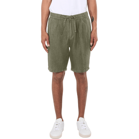 Shorts Men - LINEN Shorts Green Olive