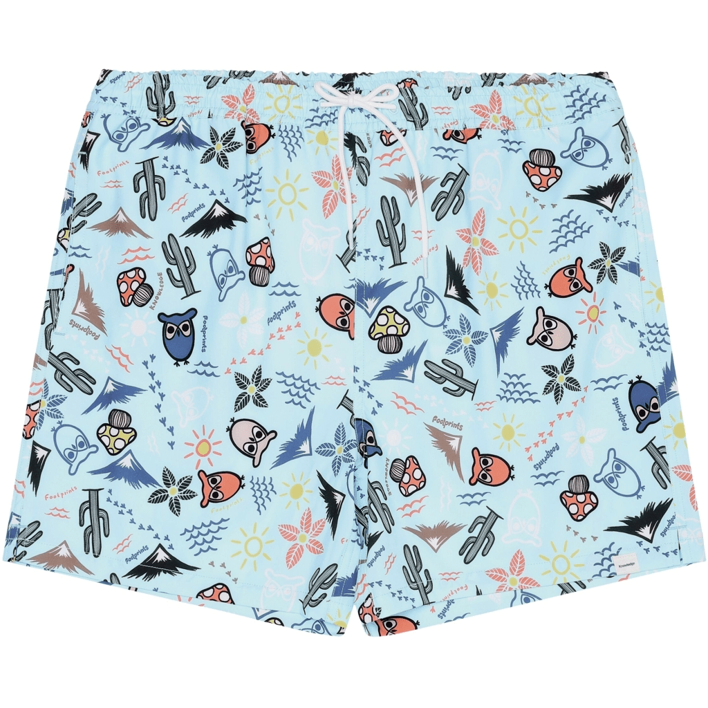 Shorts Men - Swimshorts Stretch AOP Blue Printed