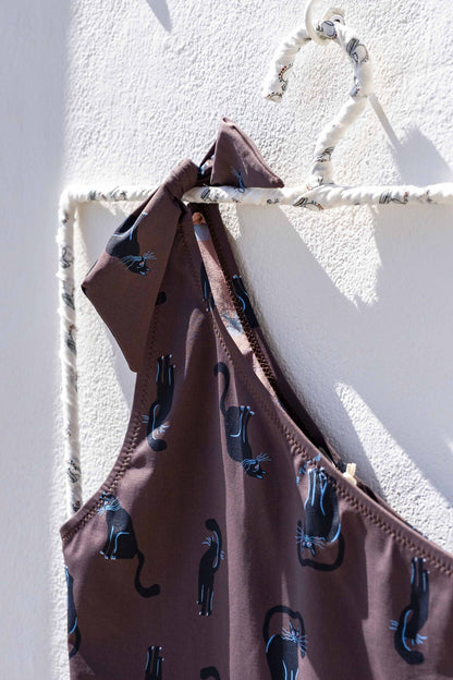 Swimsuit - Vic One Shoulder Swimsuit Gatto Marrone