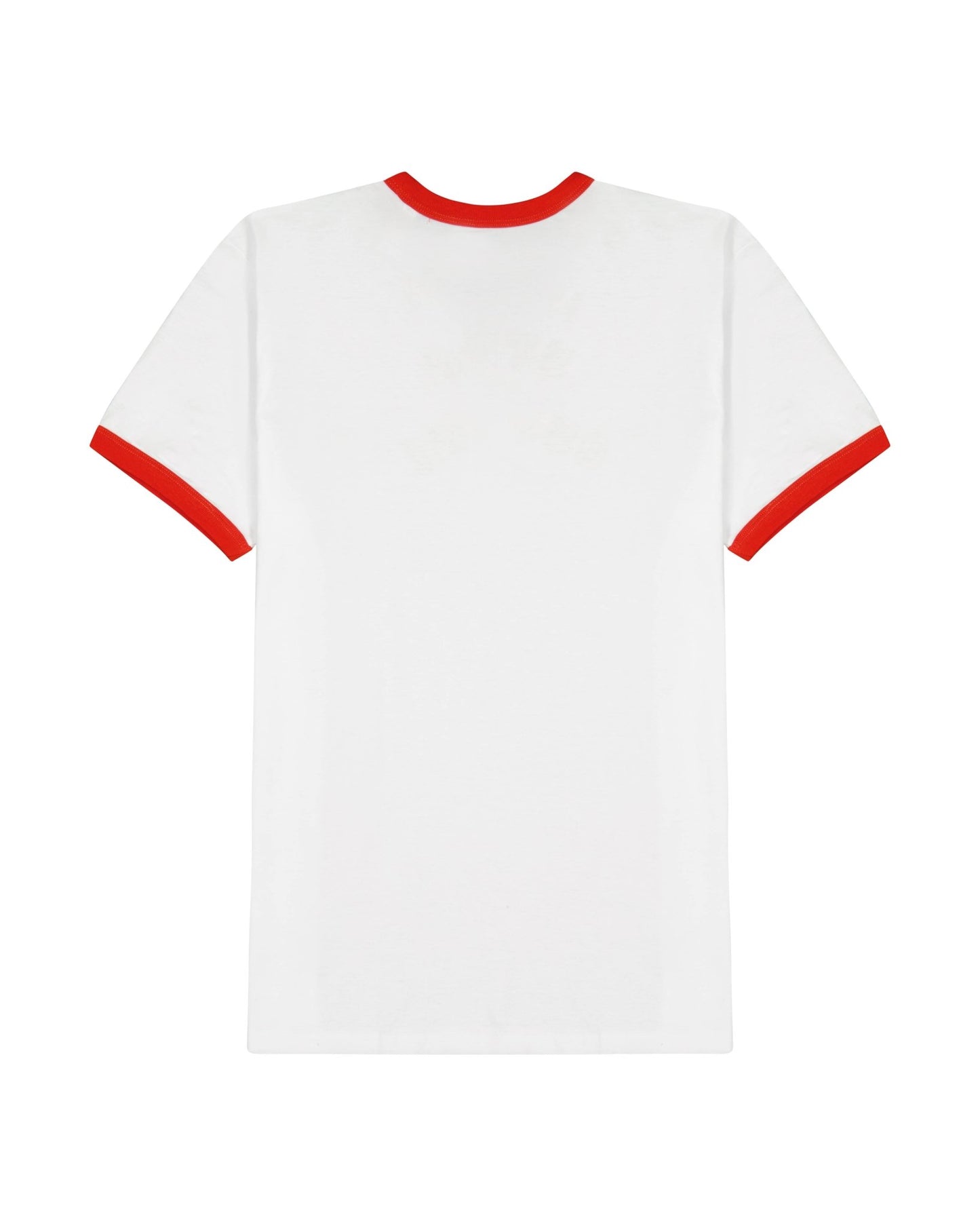 T-shirt - Ostuni Red Border Unisex With Hearts Embroidered