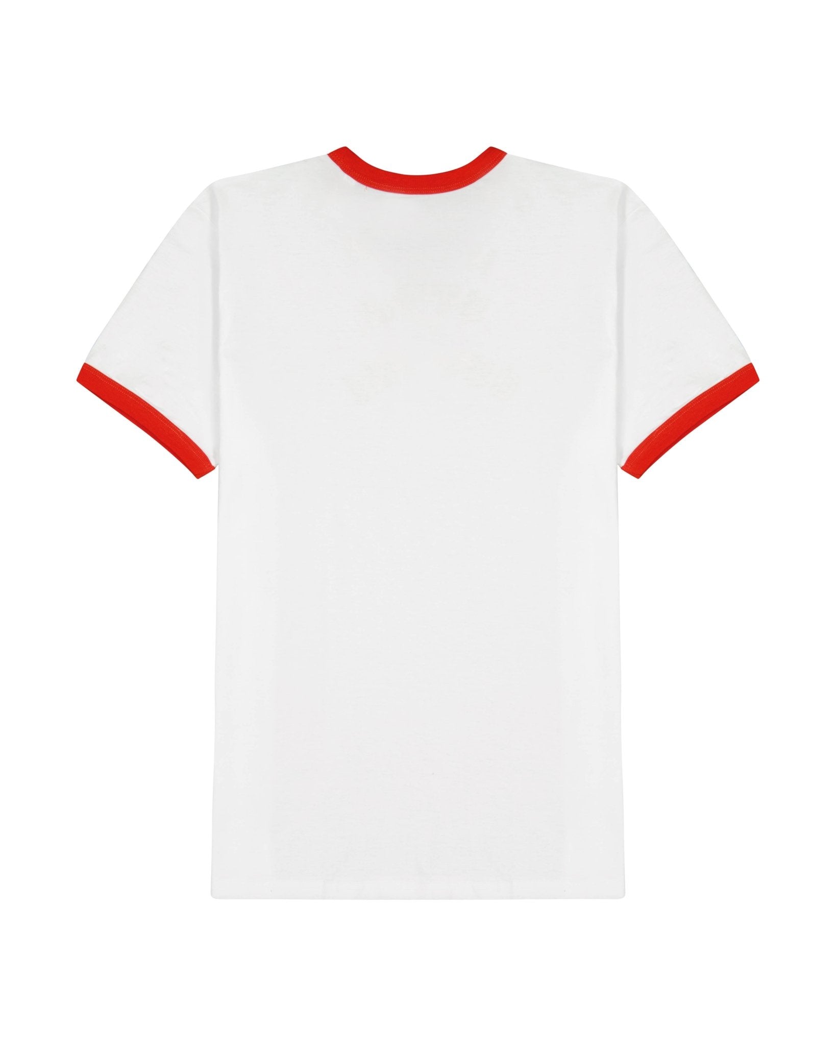 T-shirt - Ostuni Red Border Unisex With Hearts Embroidered