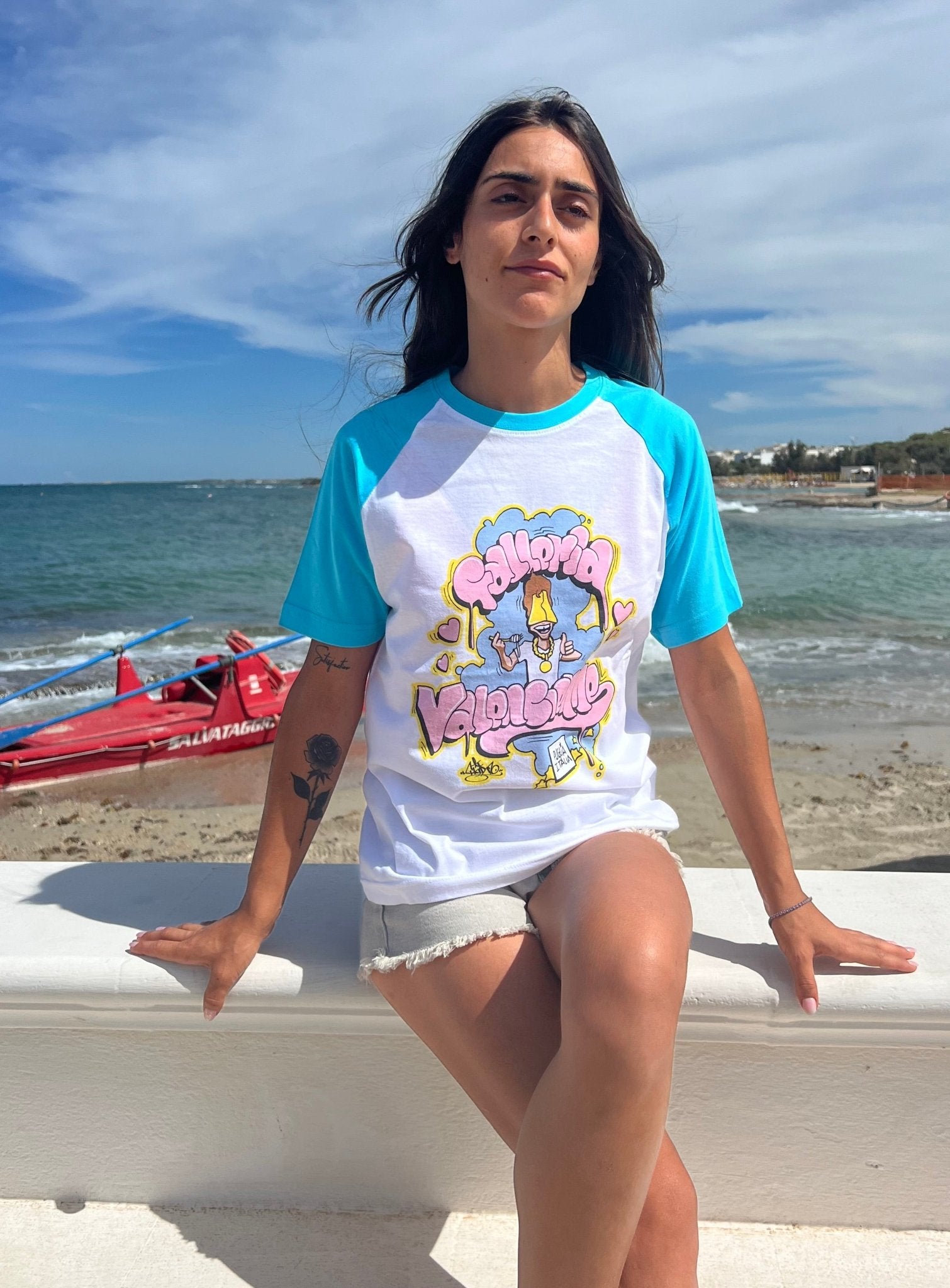 T-shirt - T - Kid 170 x Galleria Valencienne - Sky Blue