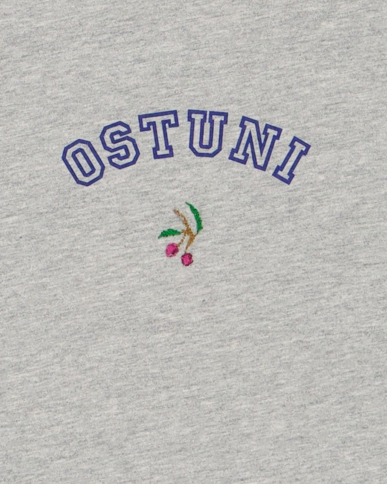 T-shirt - T-Shirt Ostuni Grey Unisex Olives Embroidered