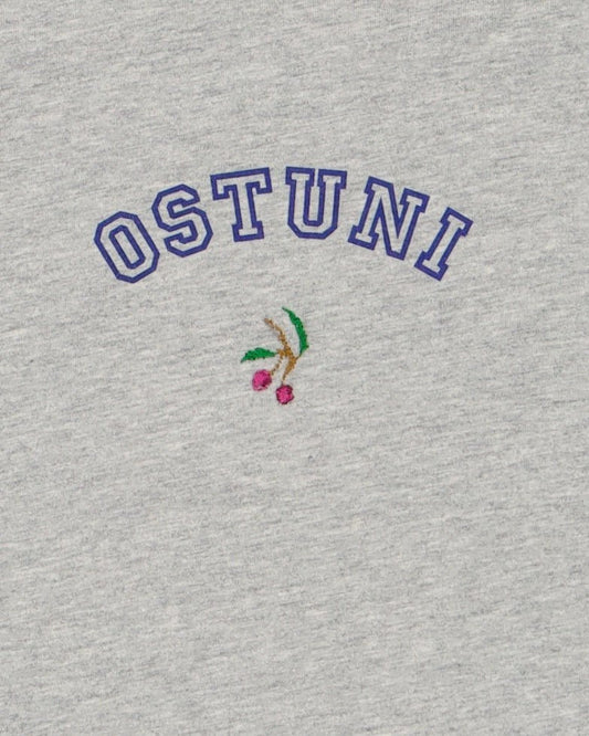 T-shirt - T-Shirt Ostuni Grey Unisex Olives Embroidered