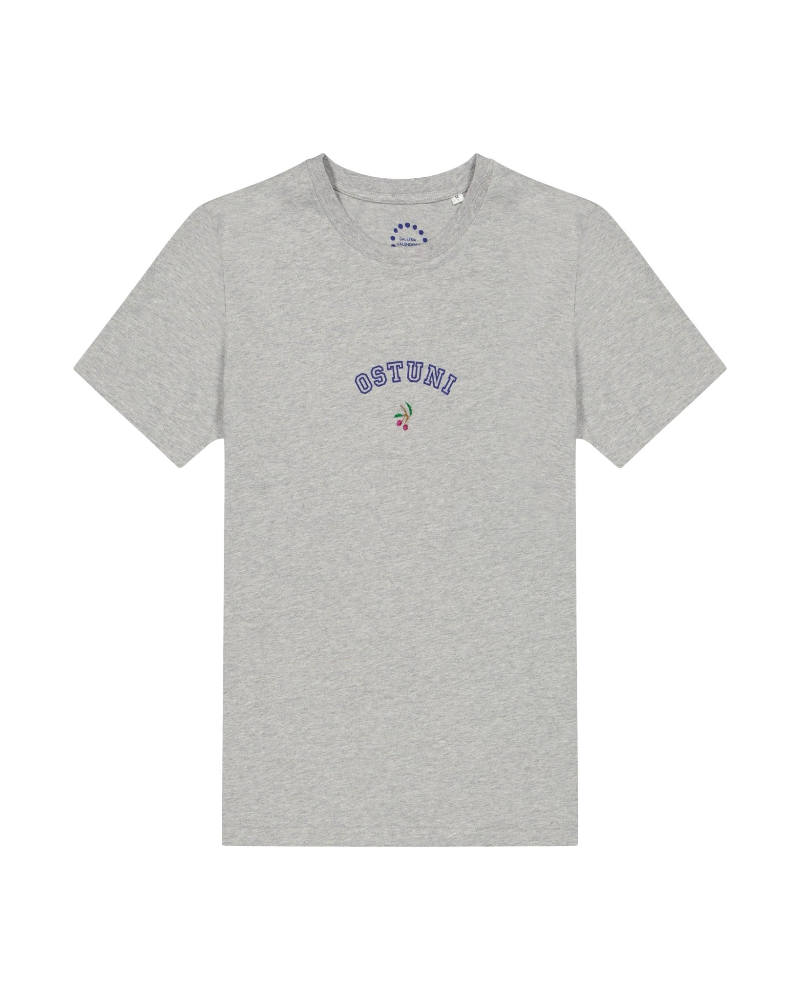 T-shirt - T-Shirt Ostuni Grey Unisex Olives Embroidered