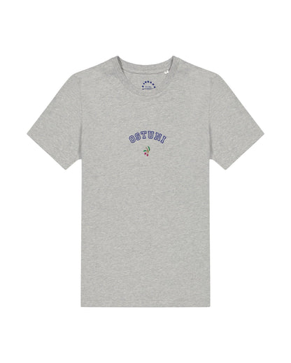 T-shirt - T-Shirt Ostuni Grey Unisex Olives Embroidered
