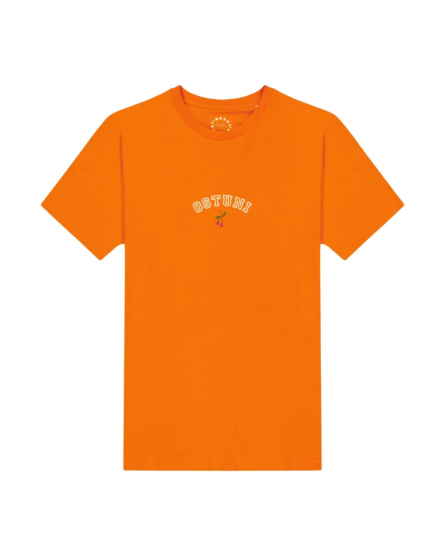 T-shirt - T-Shirt Ostuni Orange Unisex with Olives Embroidery