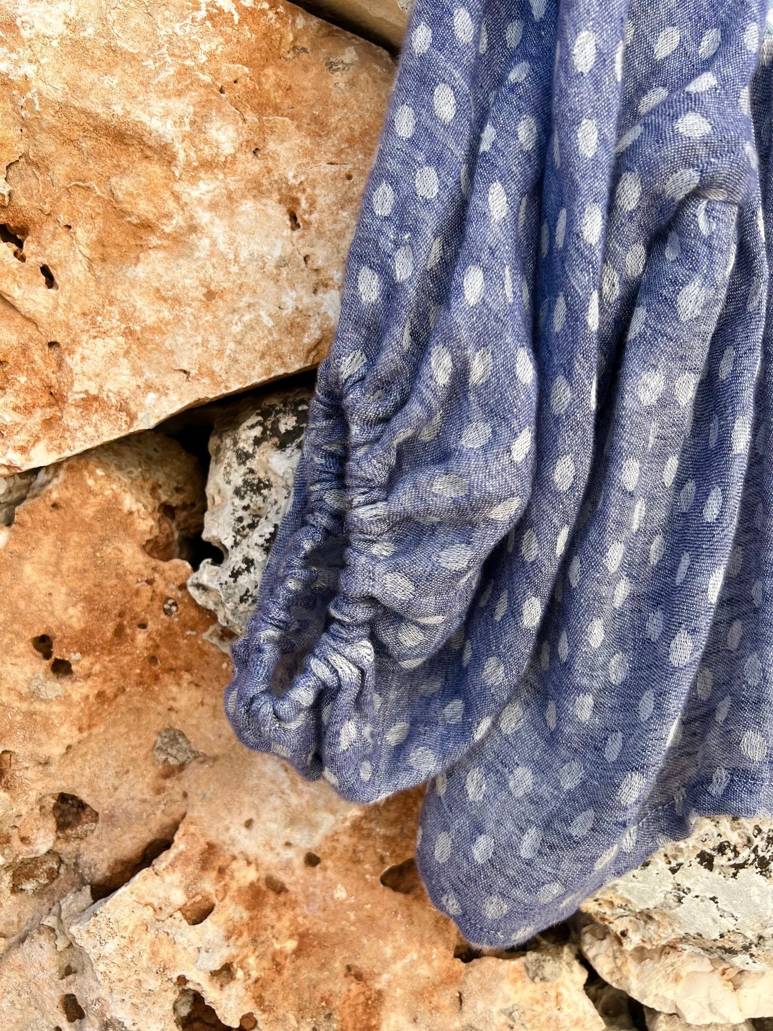 Top - Linen round points and puglia tipical fabric