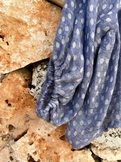 Top - Linen round points and puglia tipical fabric