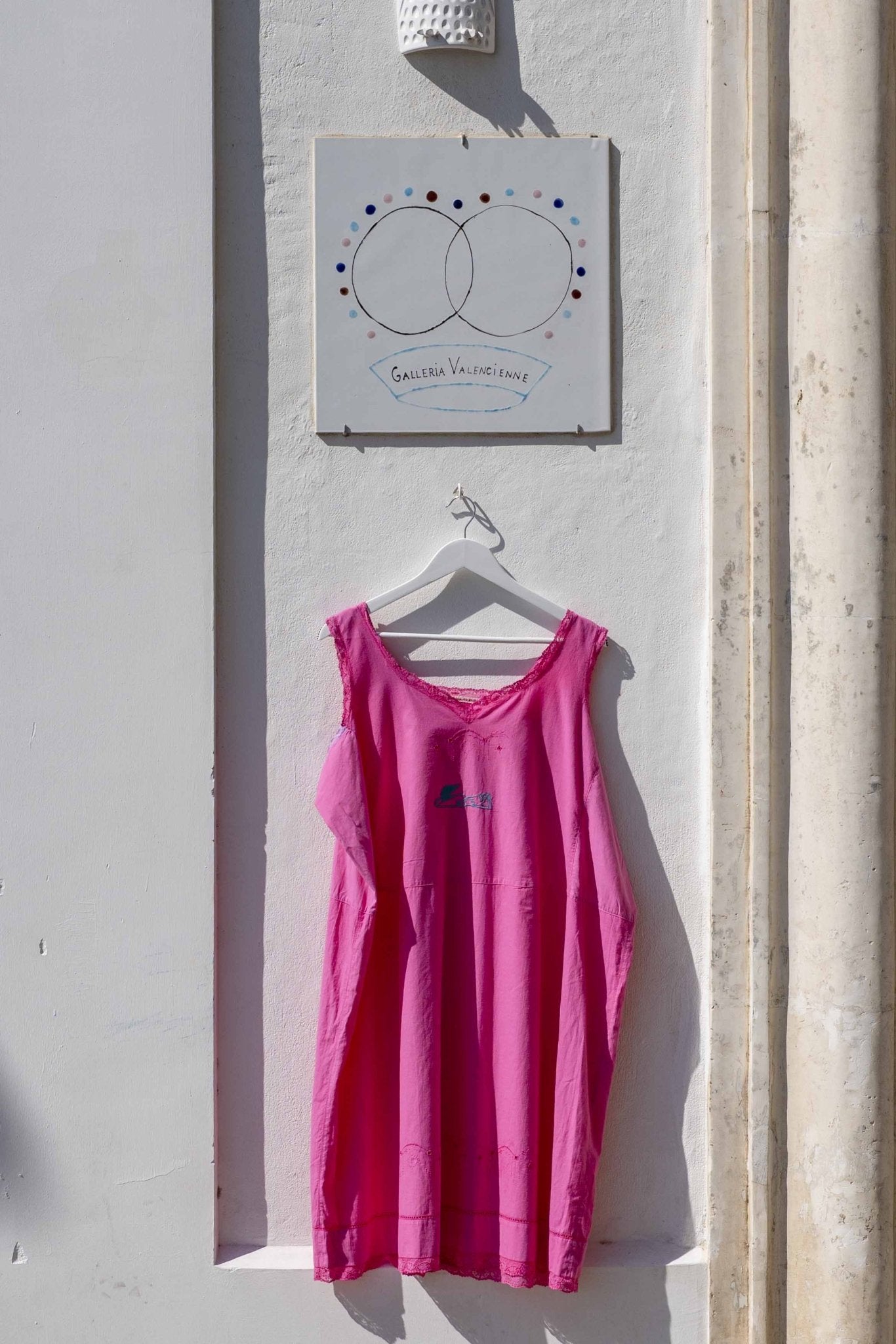 Vintage Nightdress - Fuchsia with Mermaid Turqoise