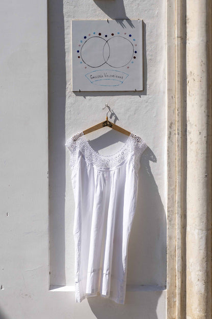 Vintage Nightdress - yellow fluo Mermaid and Flower