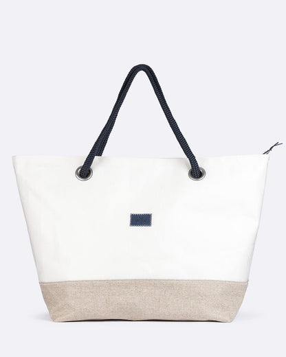 Weekender Bag Carla N°6 Blue - Linen & Leather Amber - 727 Sailbags