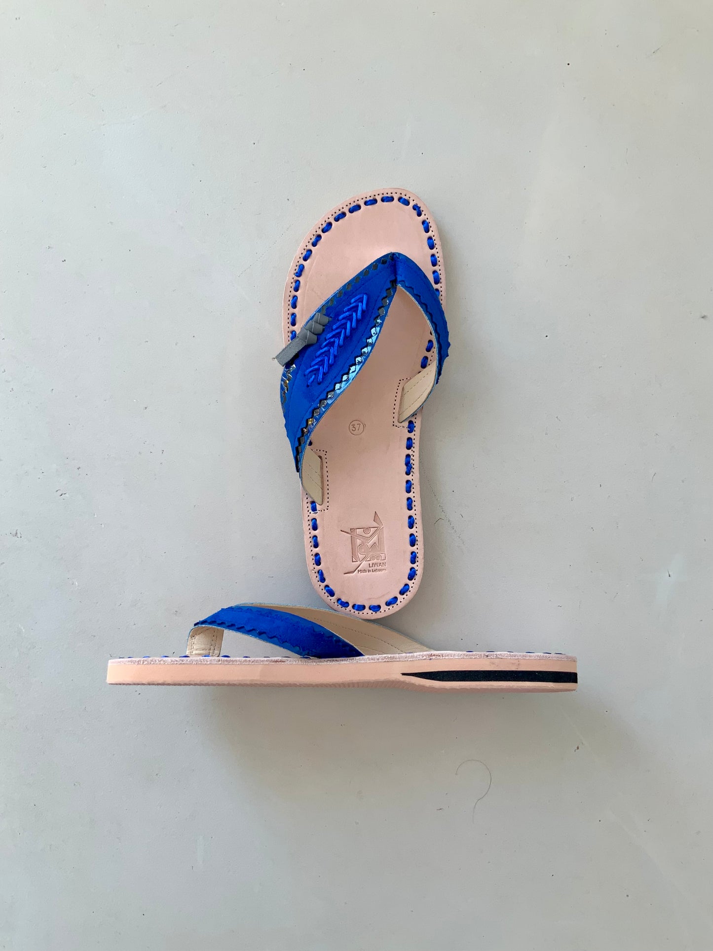 Shoes Women - Liwan Shiny Bright Blue Zohra Sandals