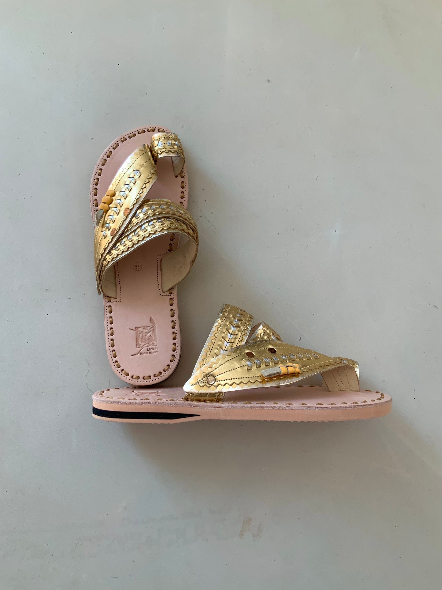 Shoes Women - Liwan Shiny Gold Jinane Sandals