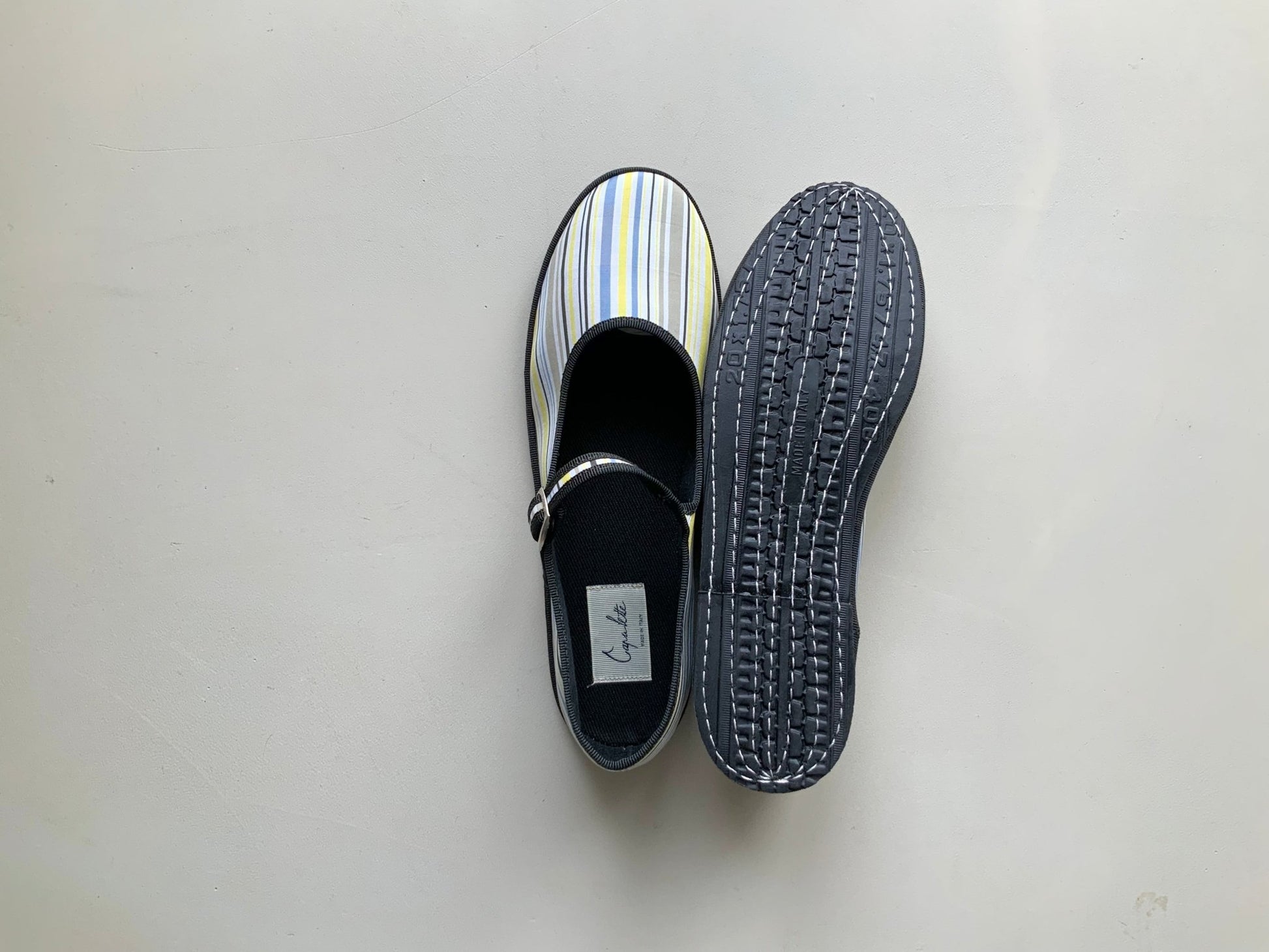 Shoes Women - Friulane - Striped Yellow Black