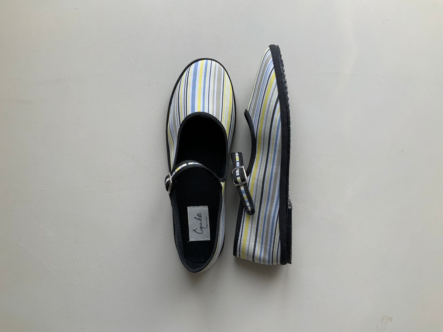 Shoes Women - Friulane - Striped Yellow Black