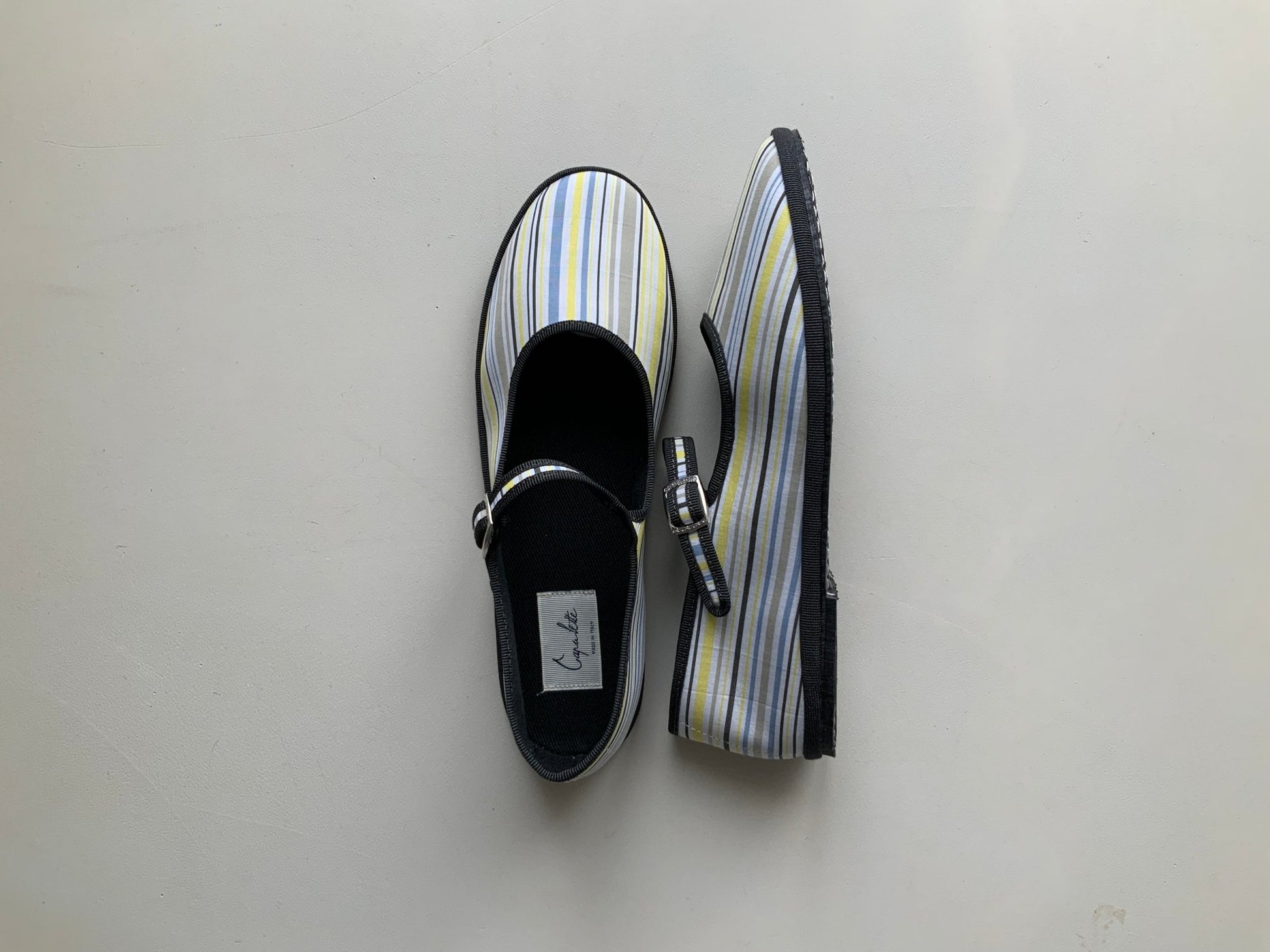 Shoes Women - Friulane - Striped Yellow Black